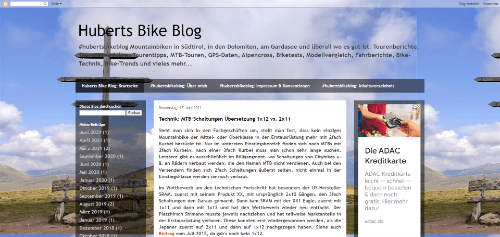 fahrrad.de Blogwahl 2022 - MTB: Blog huberts-bike-blog.blogspot.com