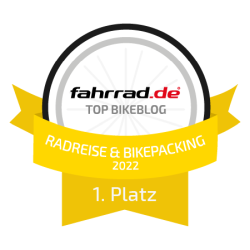 Gewinnerbadge Fahrrad.de Blogwahl Radreise & Bikepacking Platz 1